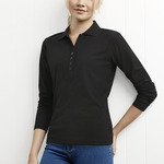 Women's Longsleeve Pique Knit Polo